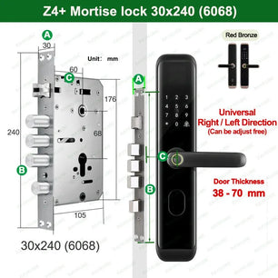 RayKube Aluminium Alloy Fingerprint Digital Smart Door Lock