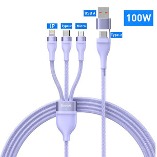 3 in 1 USB Type C Data High Speed Charging Cable For Laptop