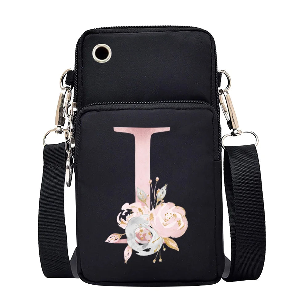 100% Canvas Waterproof Zipper Closure Crossbody Bag For Mobile