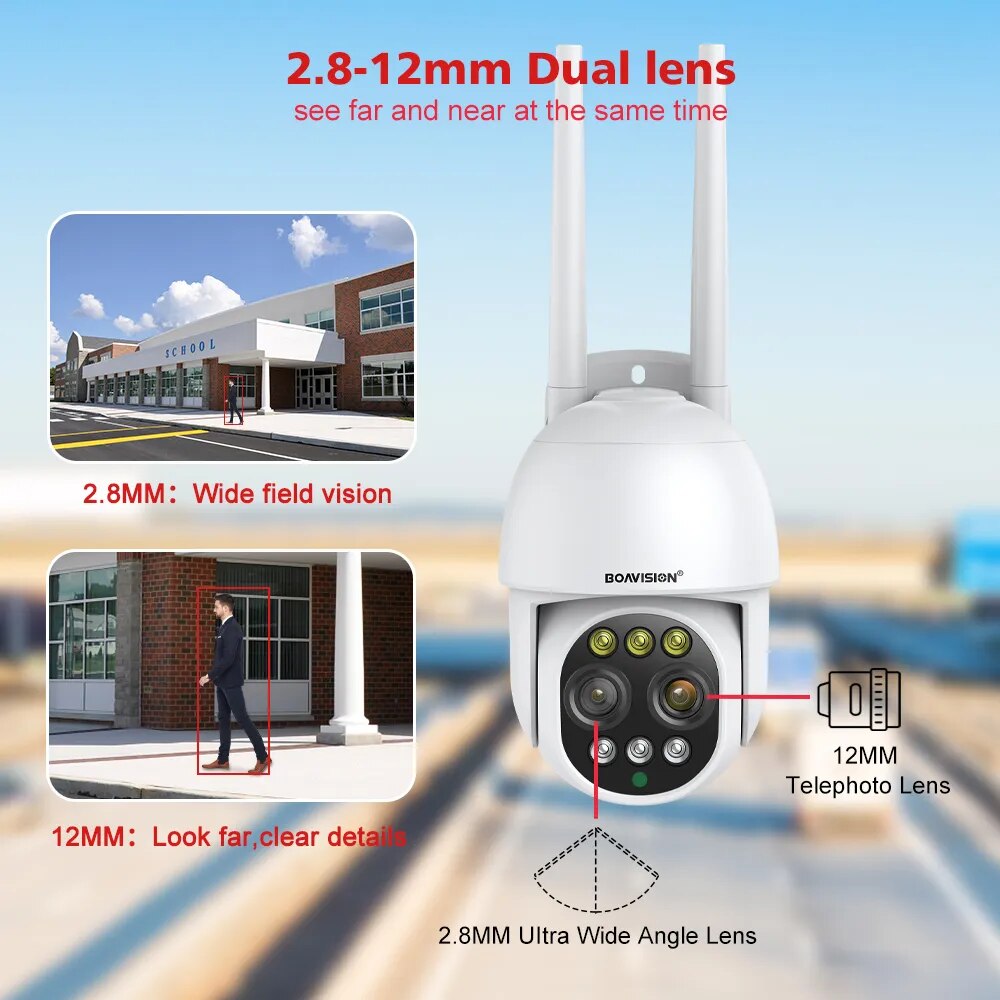 Boavision 8MP Night Vision High Speed Auto Tracking Dome Camera