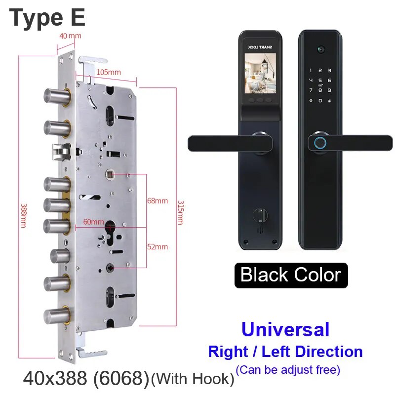 RayKube Aluminium Alloy Fingerprint Digital Smart Door Lock