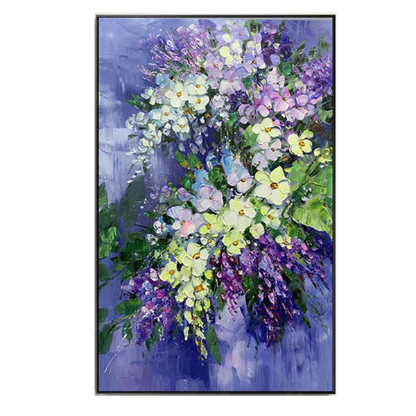 100% Canvas Modern Floral Handmade Elegant Artwork Oil Painting