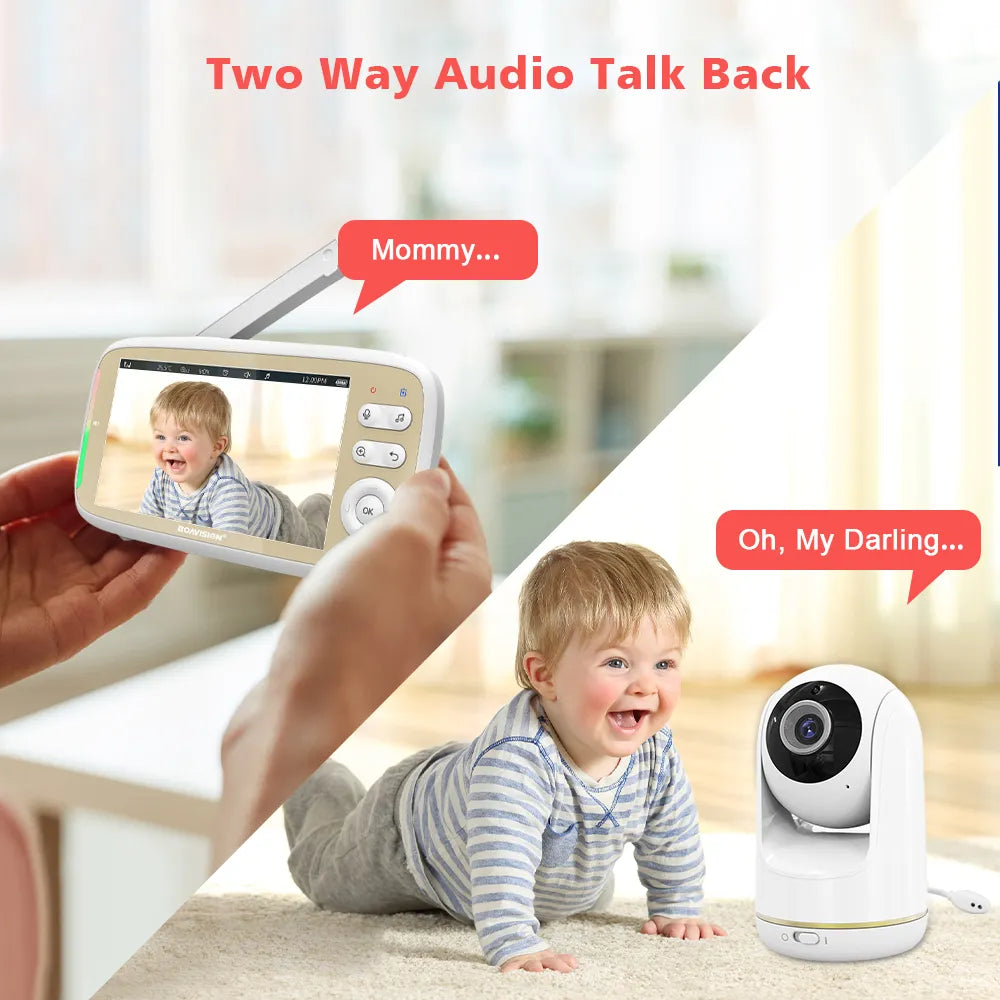 Boavision 720P Night Vision Larger Display Baby Monitor Camera