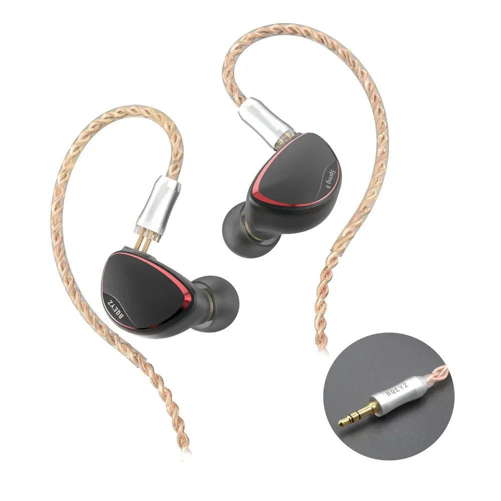 Metallic 3.5mm Hybrid Wired Sports Outdoor Workout Earphones