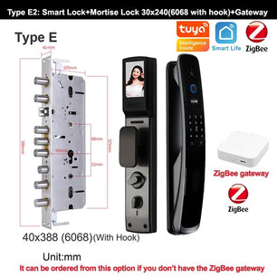 RayKube Aluminium Alloy Fingerprint Digital Smart Door Lock