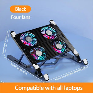 Plastic Mechanical Adjustment Cooling Fan Portable Laptop Stand