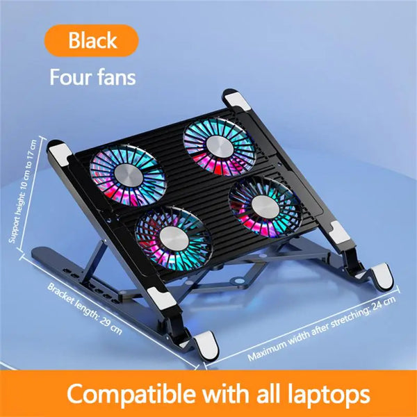 Plastic Mechanical Adjustment Cooling Fan Portable Laptop Stand