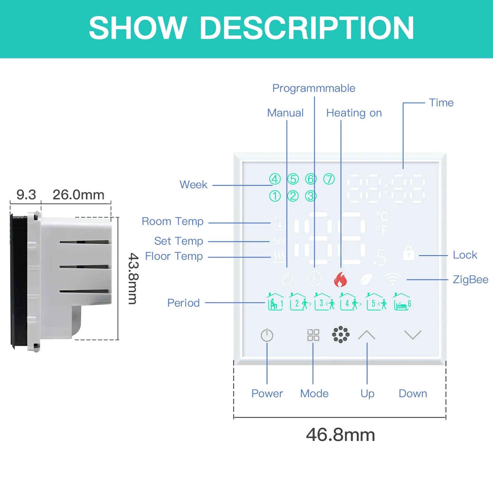 Bseed Alloy Remote Control ZigBee Electric Water Boiler Heater