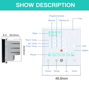 Bseed Alloy Remote Control ZigBee Electric Water Boiler Heater