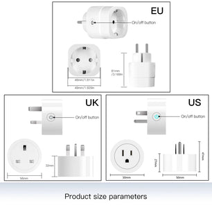 Moes Plastic Panel Voice Remote Control Smart Power Socket Plug