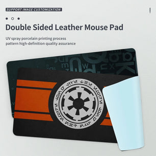 Double Side Leather Waterproof Desk Mat For Keyboard And Mouse