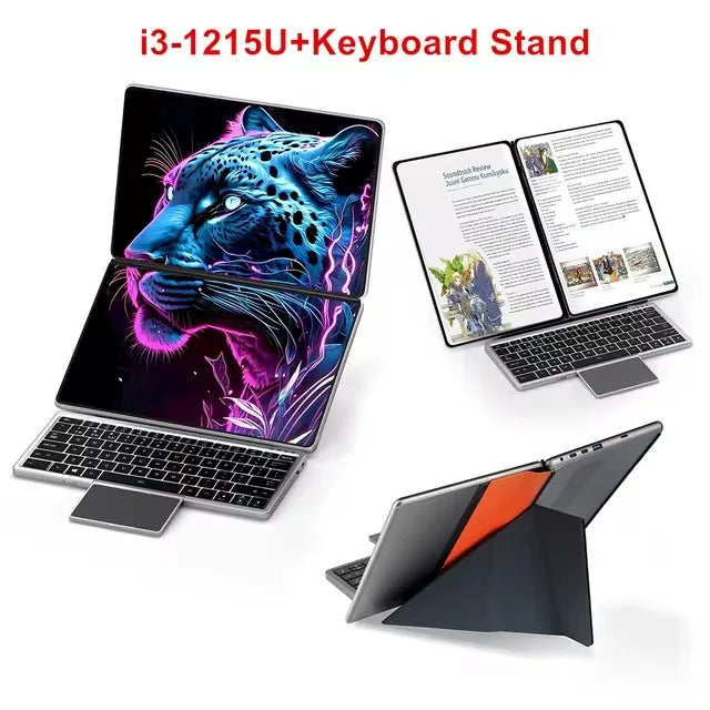 Topton 32GB DDR4 2TB SSD 10.95inch Touch Screen Dual Screen Laptop