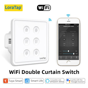 LoraTap 240V 300W Plastic WiFi Rolling Blinds Curtain Switch