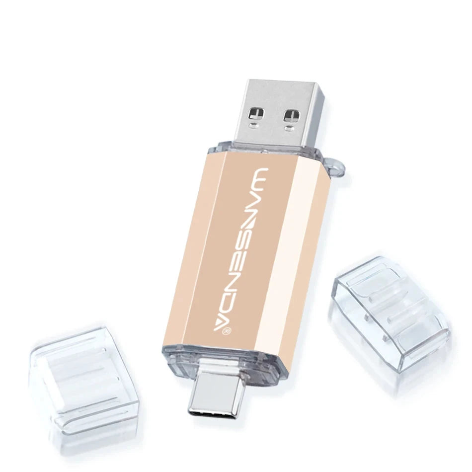 128GB Metallic USB 2.0 Rectangle Shaped Memory Stick Pen Drive