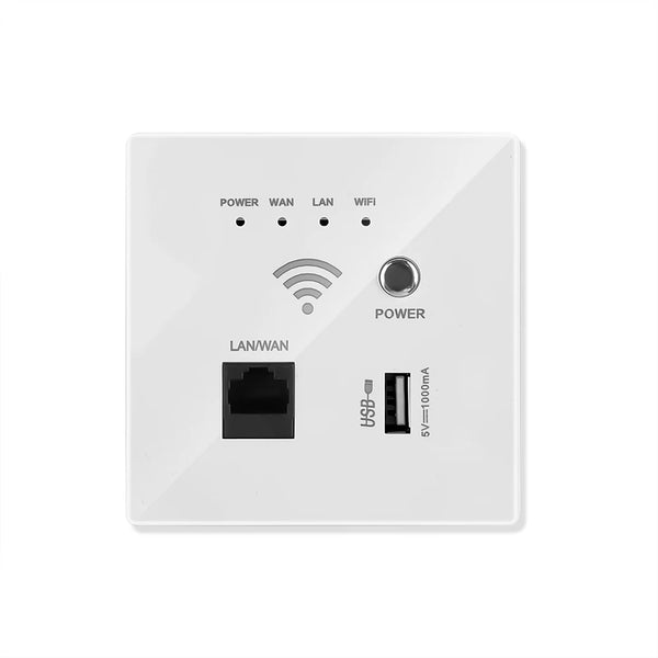 300Mbps 220V Smart Wireless Wall Embedded WIFI Extender Panel