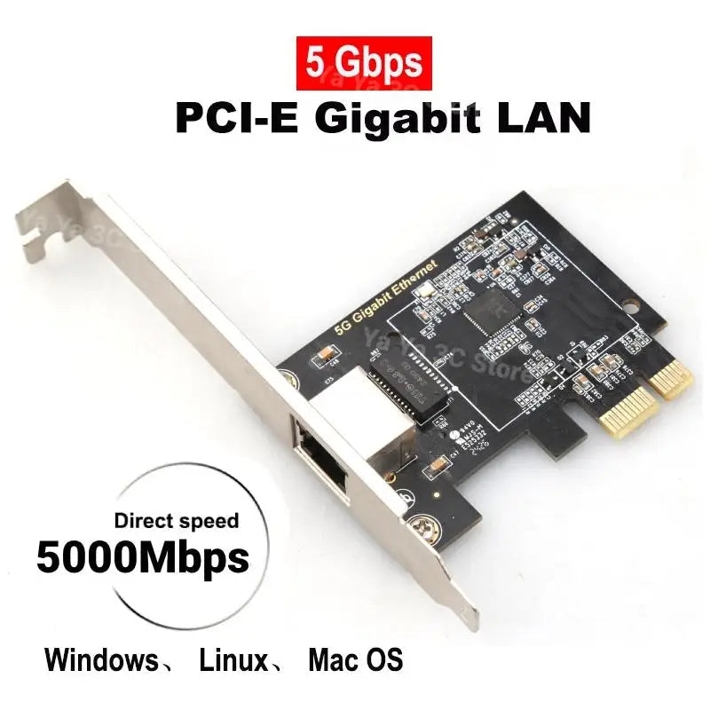 5000Mbps PCI-E To RJ45 5G Gigabit Ethernet Network Card