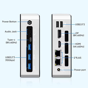 Topton 13th Gen i7-1270P 1360P 1335U Mini Gaming Beast Desktop