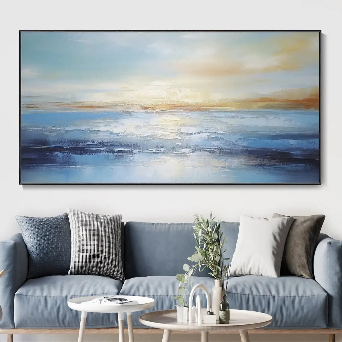 100% Canvas Modern Sky Pattern Handmade Elegant Oil Painting