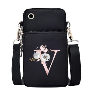 100% Canvas Waterproof Zipper Closure Crossbody Bag For Mobile