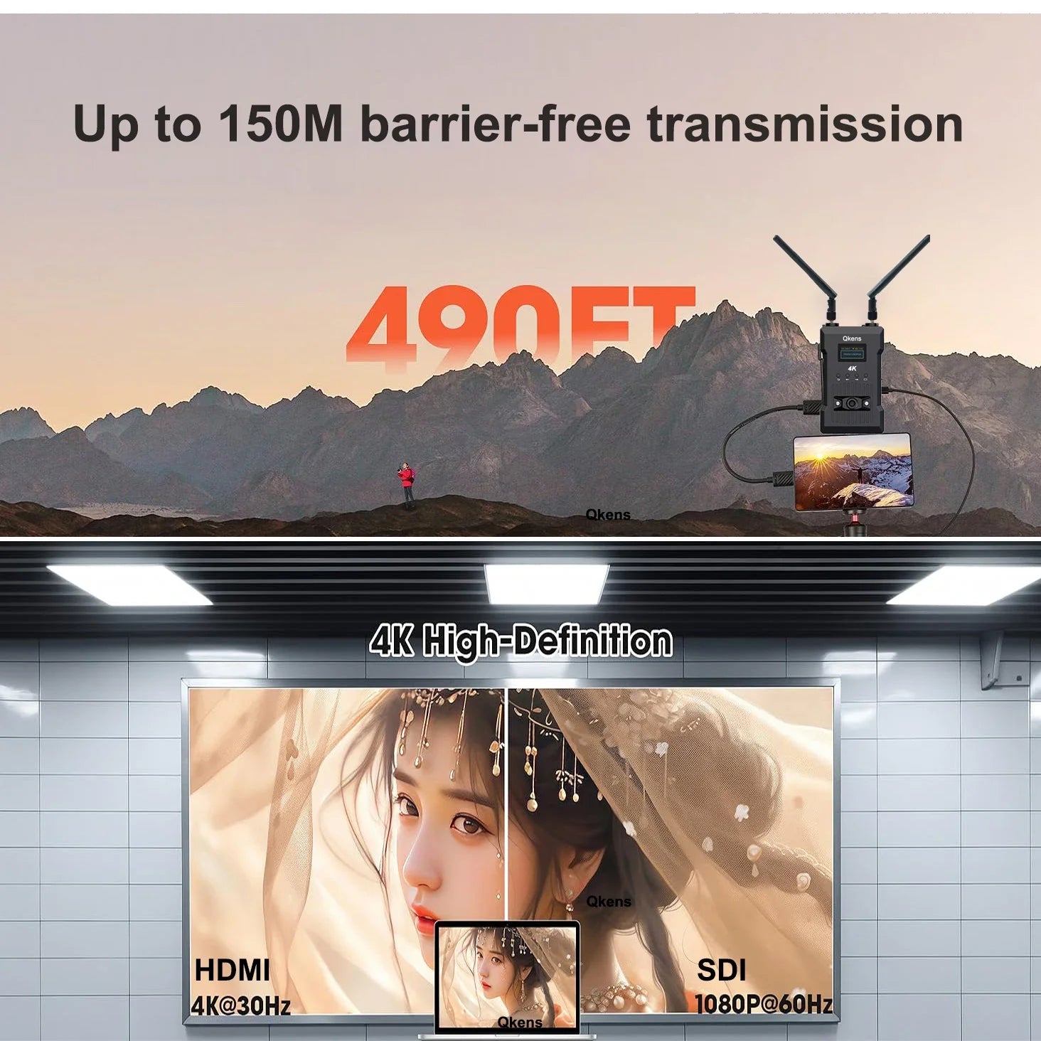 150m Wireless WIFI HDMI Video Transmitter & Receiver Extender