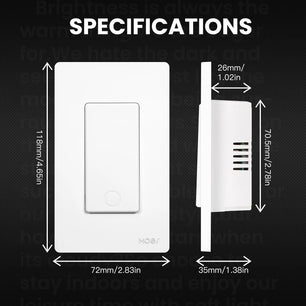 Moes 10A Plastic Panel Light Smart Voice Control Wall Switch