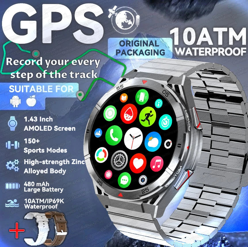 Silica Gel Health Monitor Waterproof Bluetooth Round Smart Watch