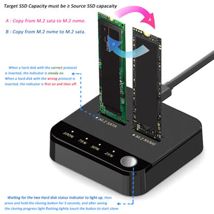 Plastic High Speed External Case Dual-Bay Hard Drive Enclosure