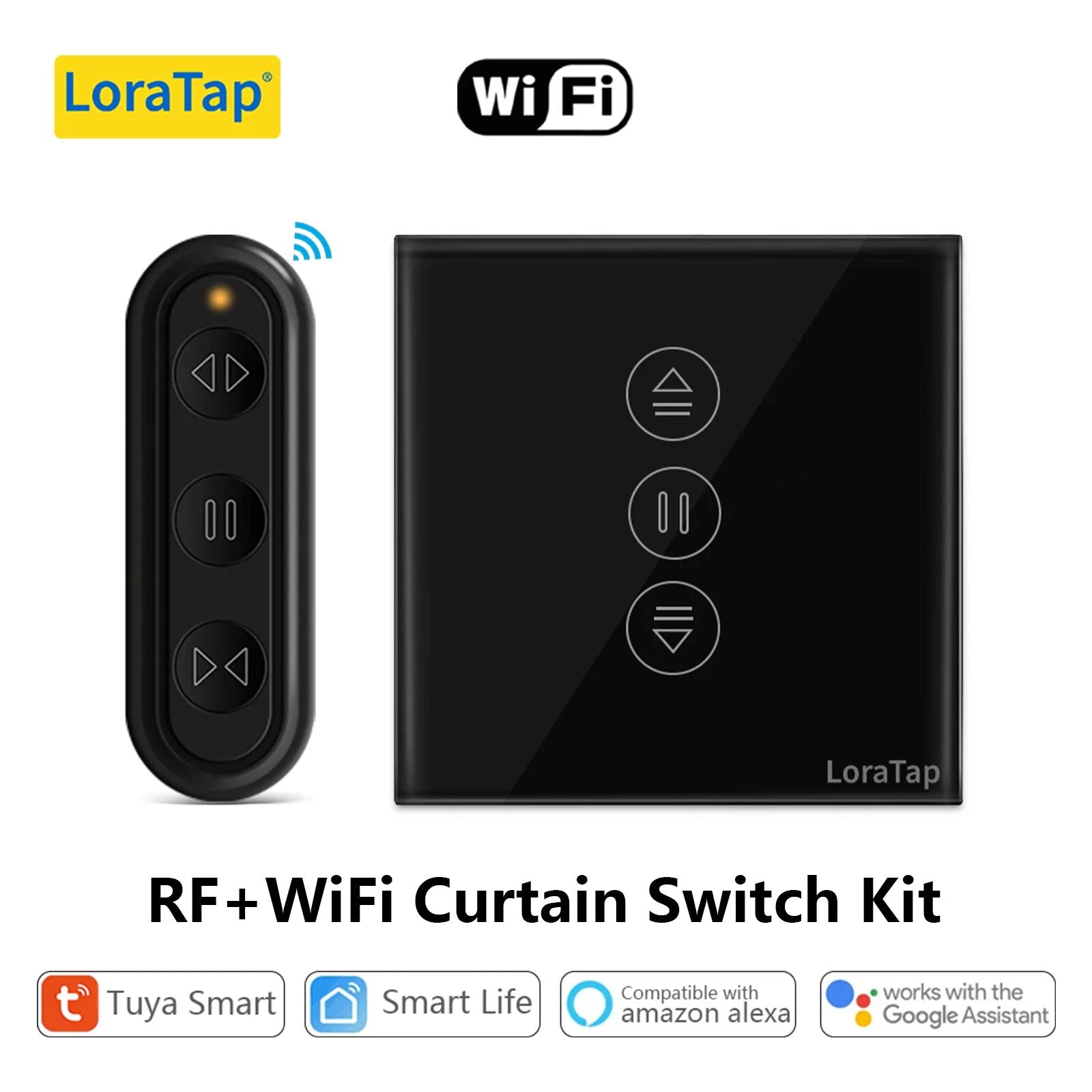 LoraTap 240V Plastic WiFi Blinds Roller Shutter Curtain Switch