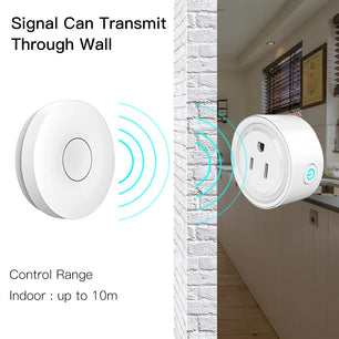 Moes Plastic Panel Smart Wireless Socket Self Powered Air Switch