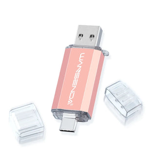 128GB Metallic USB 2.0 Rectangle Shaped Memory Stick Pen Drive