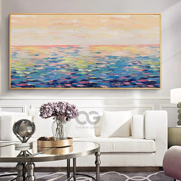 100% Canvas Modern Abstract Pattern Handmade Elegant Oil Painting