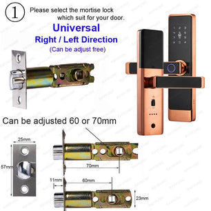 RayKube Aluminium Alloy Fingerprint Digital Smart Door Lock