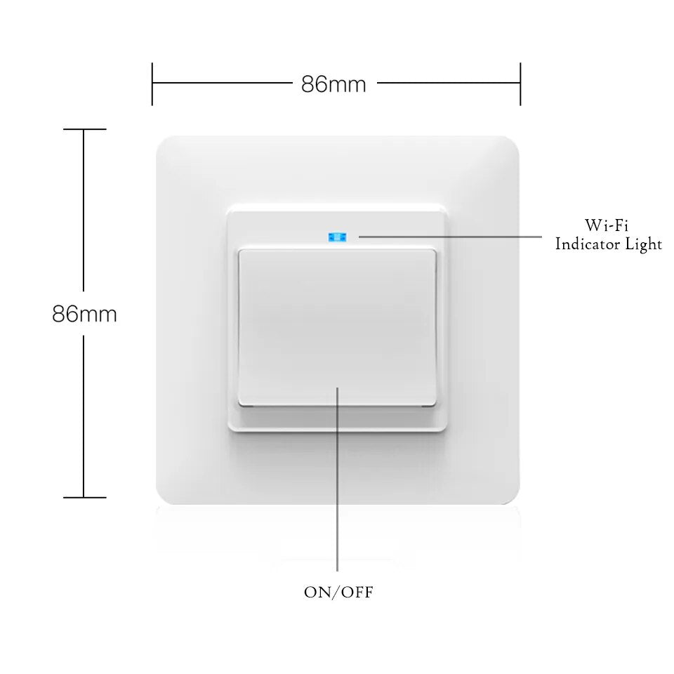 Moes Plastic Panel Light Smart Voice Control Wall Switch