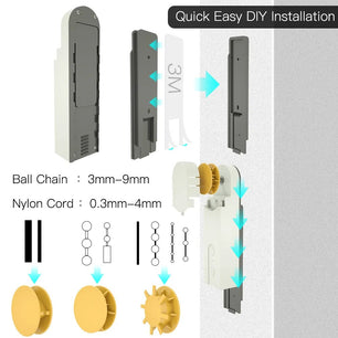 Moes Plastic Smart Shades Blinds Motorized Chain Roller