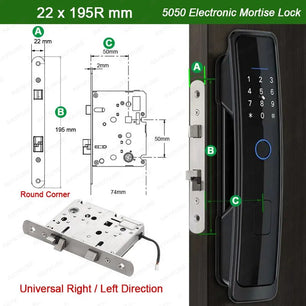 RayKube Aluminium Alloy Fingerprint Digital Smart Door Lock