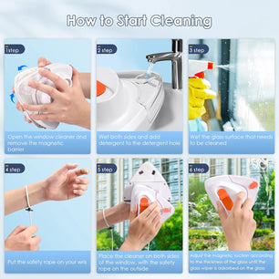 Plastic Automatic Double Sided Magnetic Glass Window Cleaner