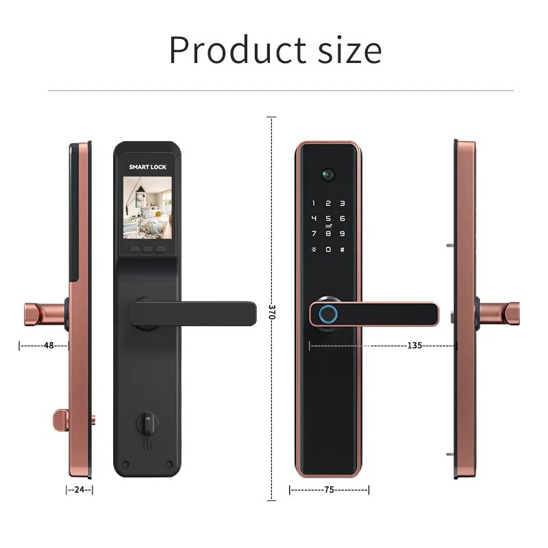 RayKube Aluminium Alloy Fingerprint Digital Smart Door Lock