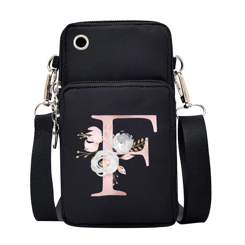 100% Canvas Waterproof Zipper Closure Crossbody Bag For Mobile