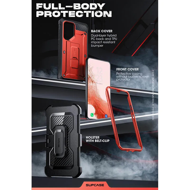 Polycarbonate Full-Body Rugged Case For Samsung Galaxy S23 Ultra