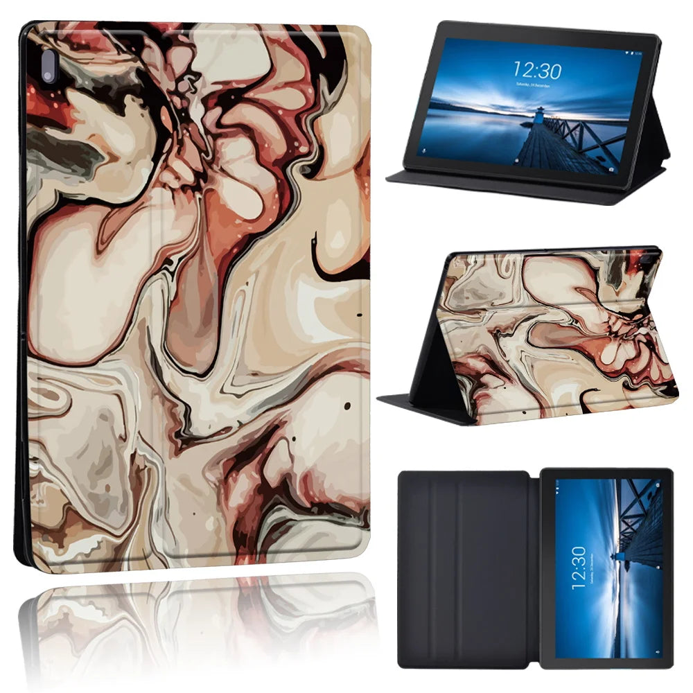 Leather Shockproof Abstract Tablet Cover Compatible For Lenovo