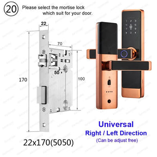 RayKube Aluminium Alloy Fingerprint Digital Smart Door Lock