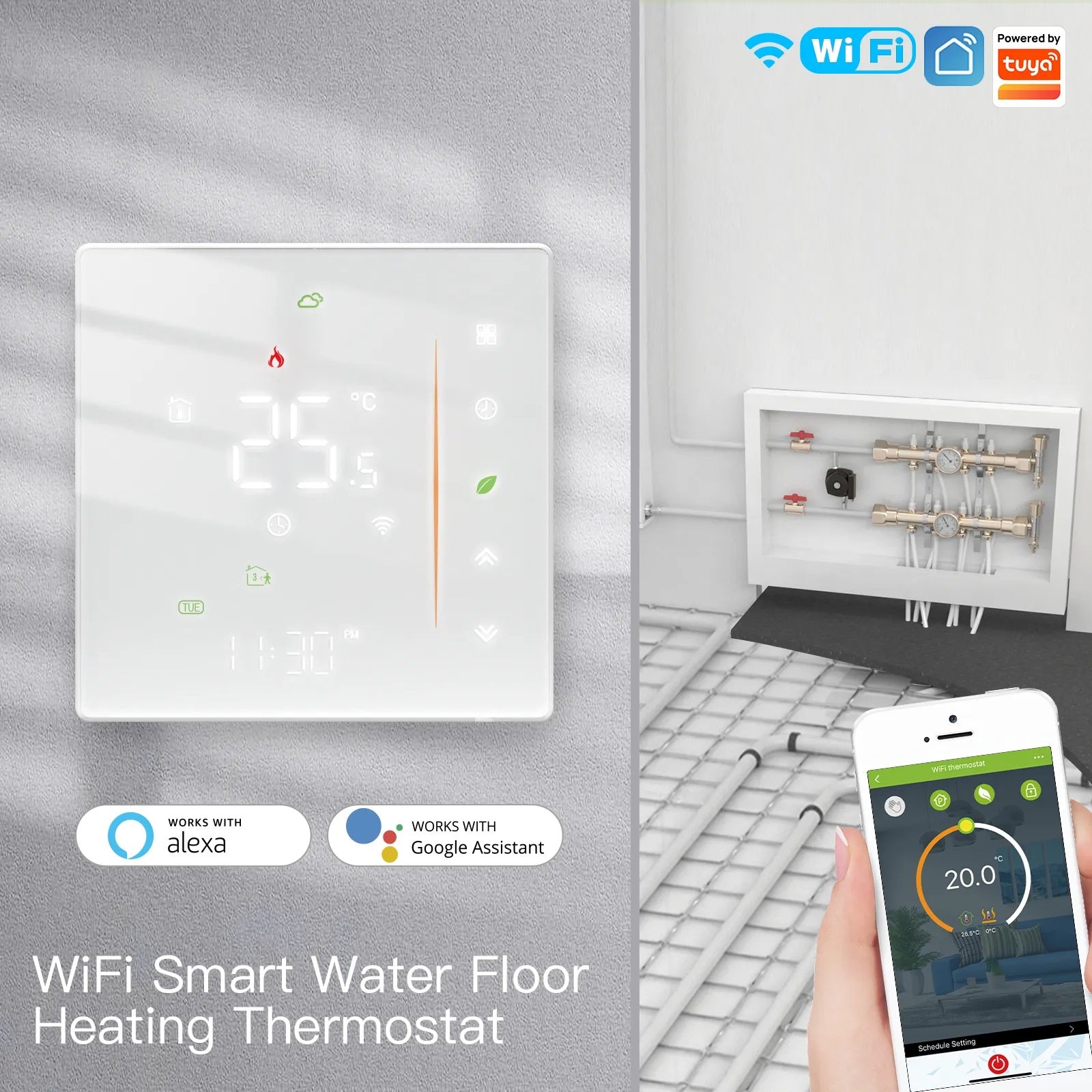 Moes WIFI Smart Heating Controller Touch Panel Thermostat