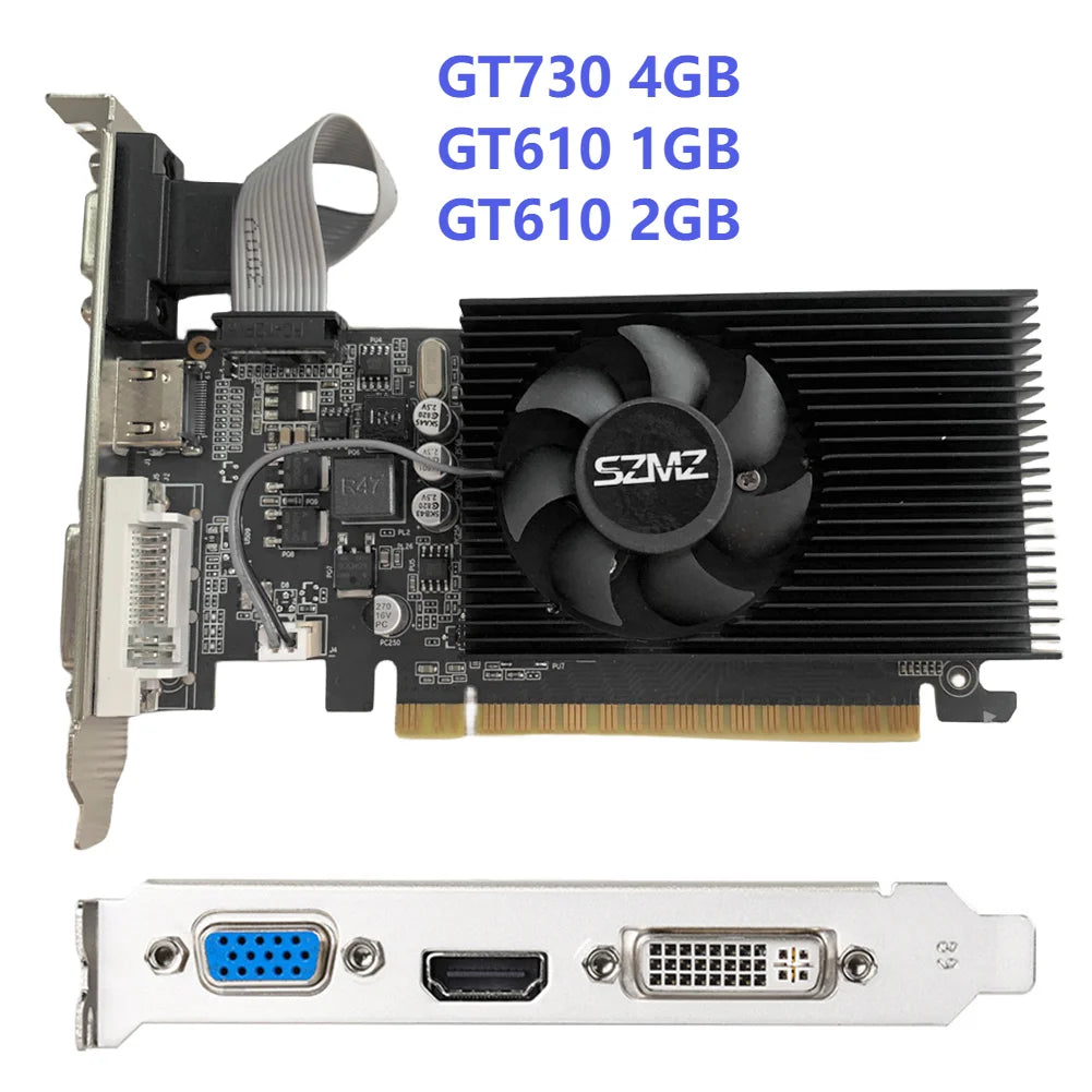 4GB Capacity DDR3 GT610 GT730 High Quality Video Graphics Card