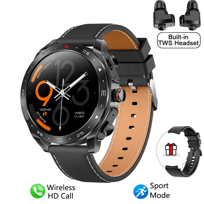 Silica Gel Smart Bluetooth Voice Support Round Shaped Sports Watch