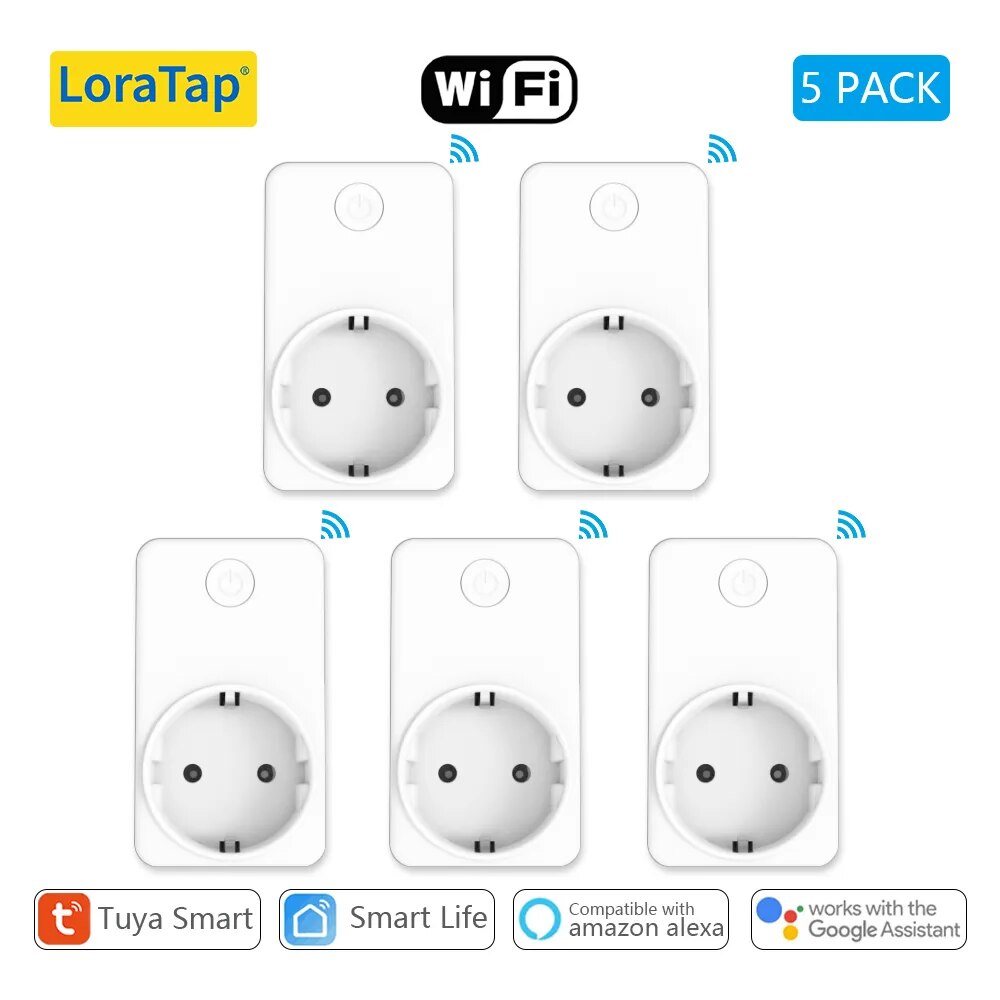 LoraTap Plastic Panel Wireless WIFI Control Smart Power Socket