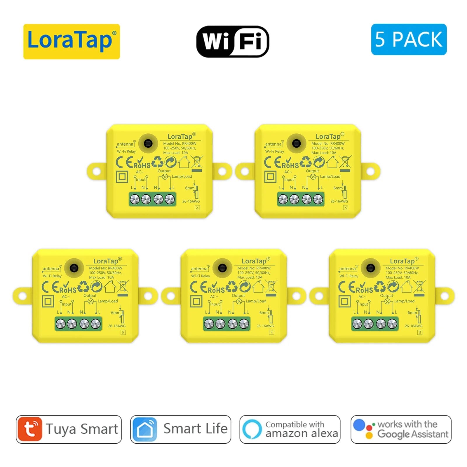 LoraTap 220V Plastic Wireless Remote Control Switch DIY Module