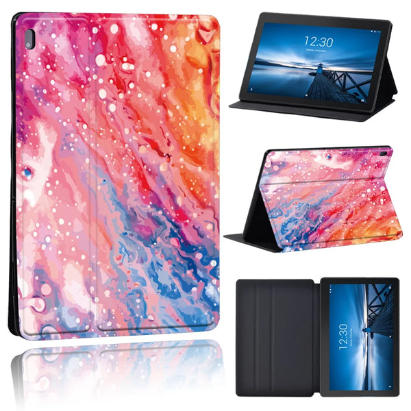 Leather Shockproof Abstract Tablet Cover Compatible For Lenovo