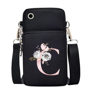 100% Canvas Waterproof Zipper Closure Crossbody Bag For Mobile