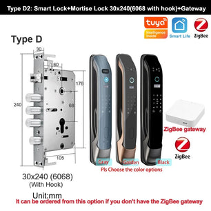 RayKube Aluminium Alloy Fingerprint Digital Smart Door Lock