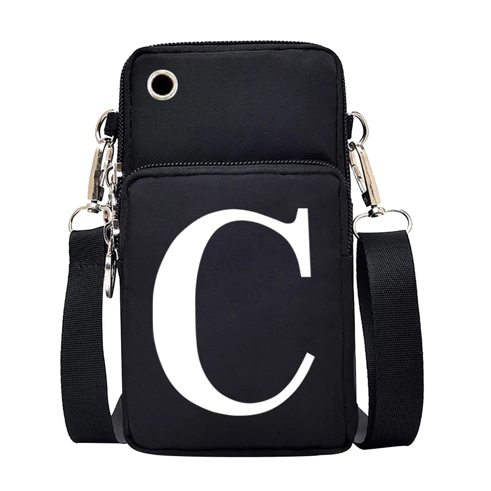 100% Canvas Waterproof Zipper Closure Crossbody Bag For Mobile